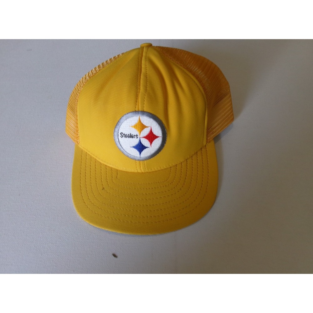 STEELERS SM/MED 90S TRUCKER GOLF  SNAPBACK BEACH   HAT CAP VINTAGE DEADSTOCK M4